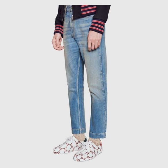 Gucci White Leather Calfskin Mens Ace Sneakers NIB - Picture 5 of 5